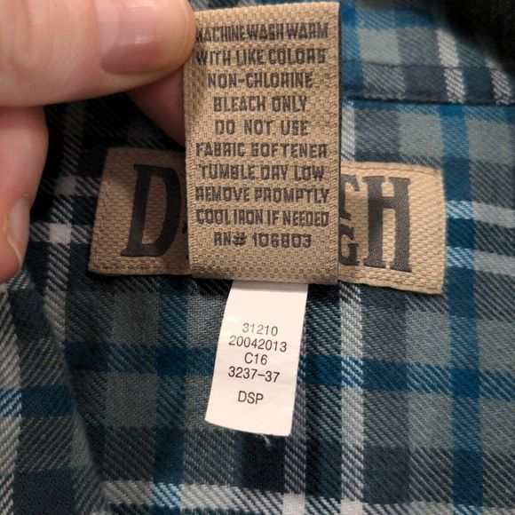 Duluth Mens Free Swingin Wicking Flannel Shirt Size L Blue Button LS Lightweight - Picture 5 of 14
